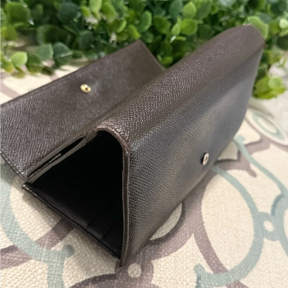BVLGARI Brown Leather Bifold Long Wallet Purse - Picture 13 of 16